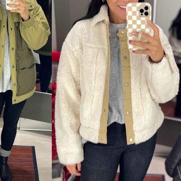 SALE FAUX FUR FLEECY JACKET - Picture 5 of 7